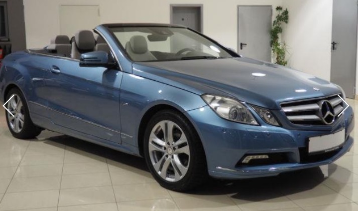 Left hand drive MERCEDES E CLASS E250 CDI CABRIOLET